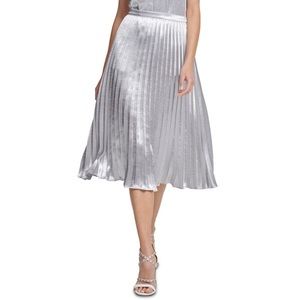 Beautiful Silver Wrinkle DKNY Skirt (S)